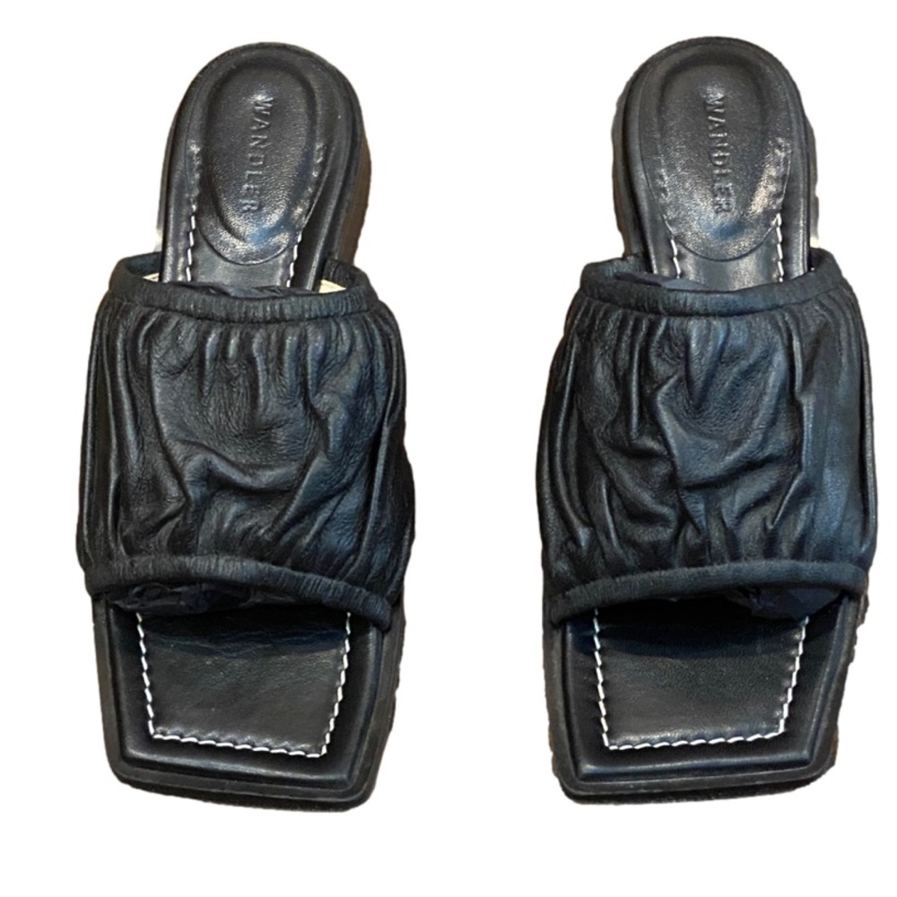 Wandler Slip On Sandals - Lambskin Leather - Size 7 - Picture 2 of 9